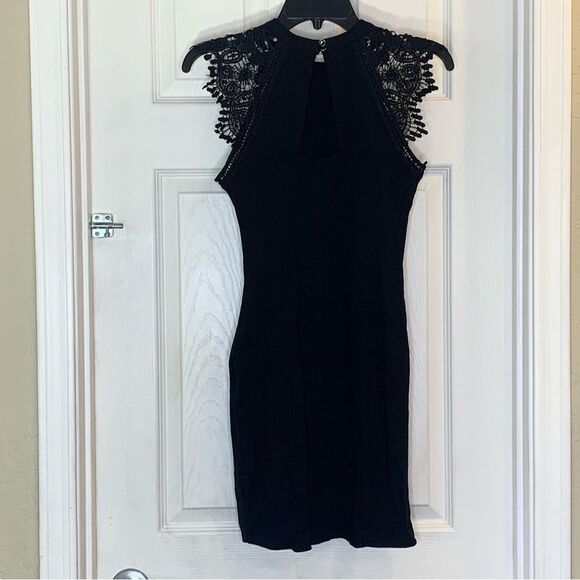 Iris Black Lace Detail Dress Size Small - Picture 11 of 11